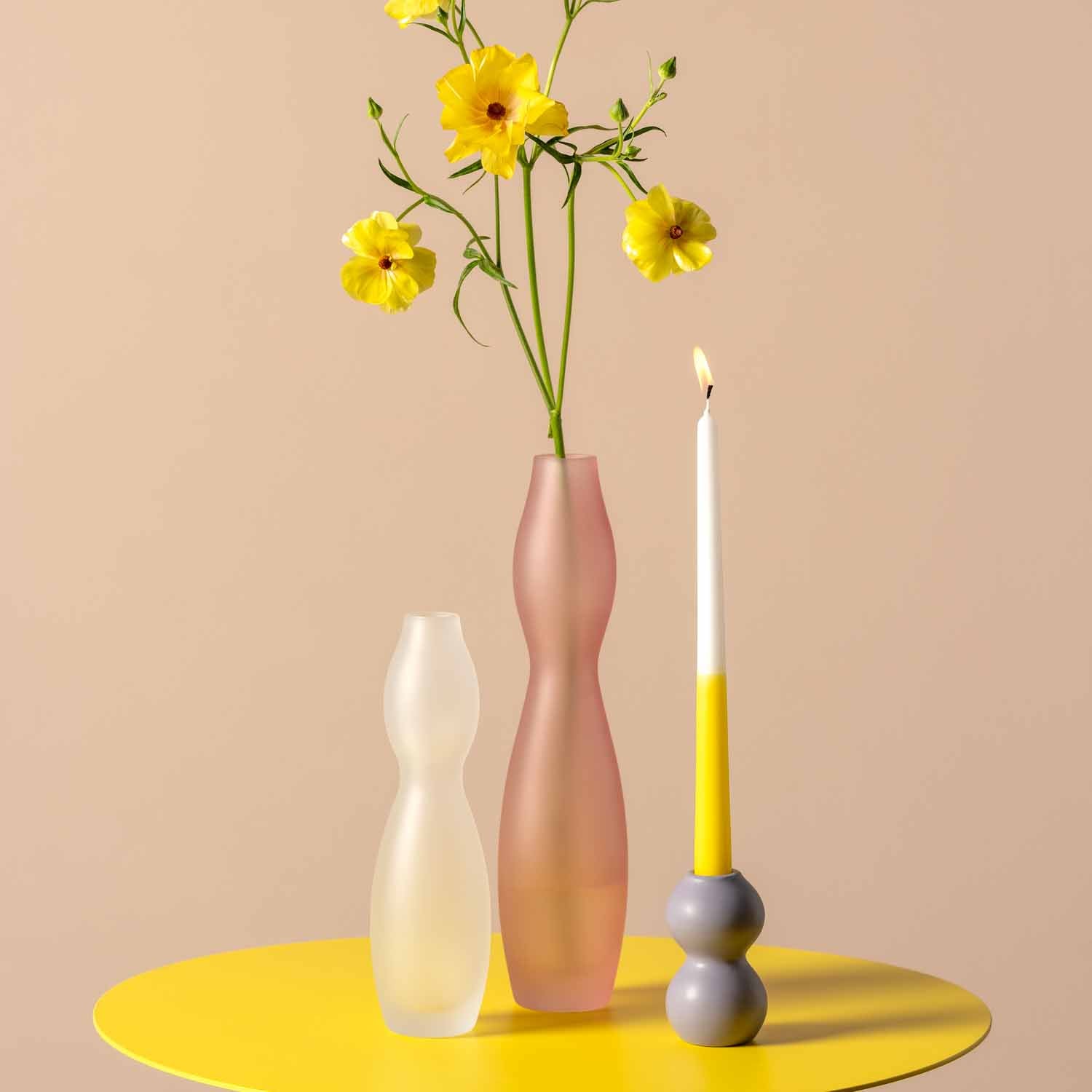 leonardo-vivace-vase-ros-satin-34-cm-fait-main image 2