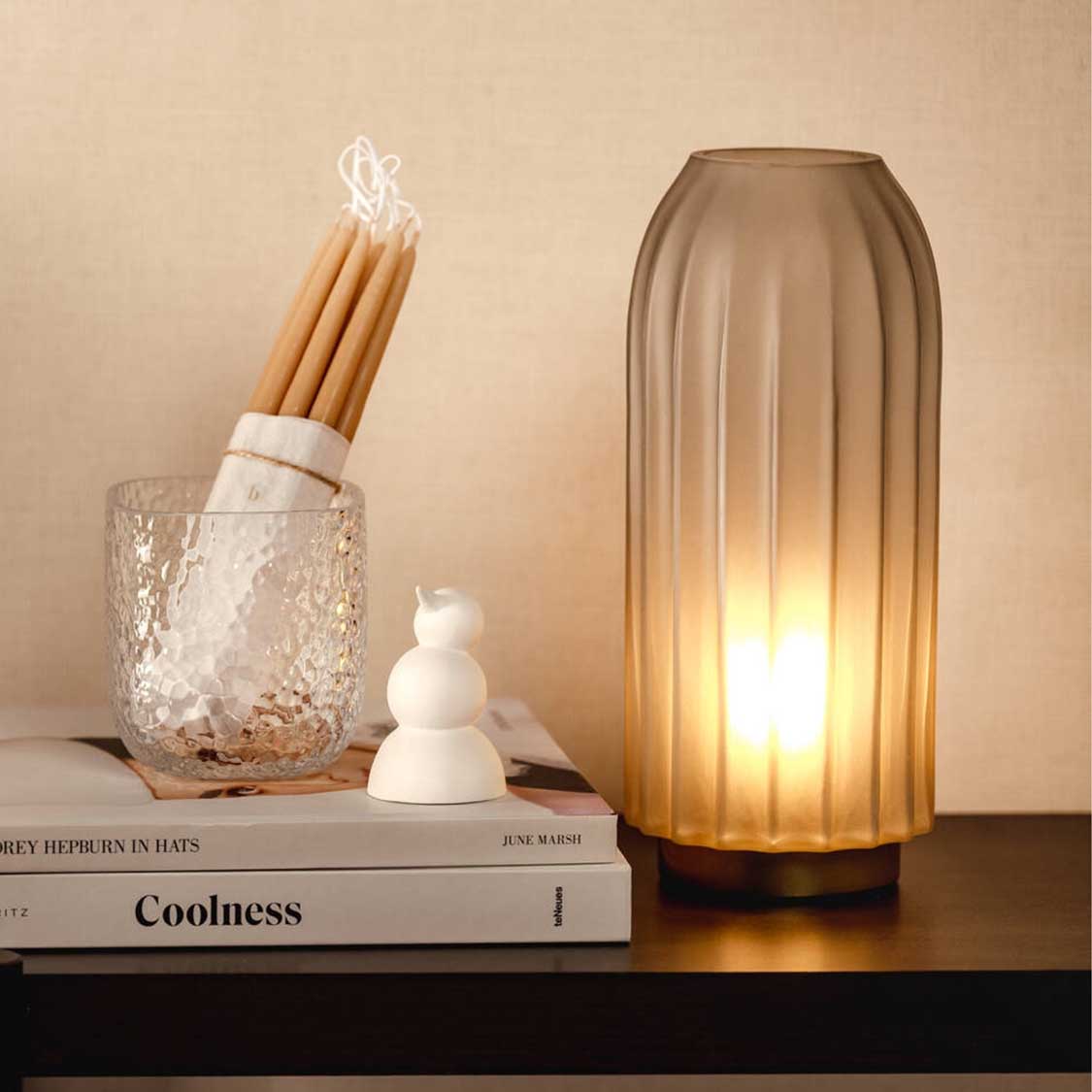 leonardo-silenzio-lampe-led-gris-satin-28-cm-socle-dor image 5