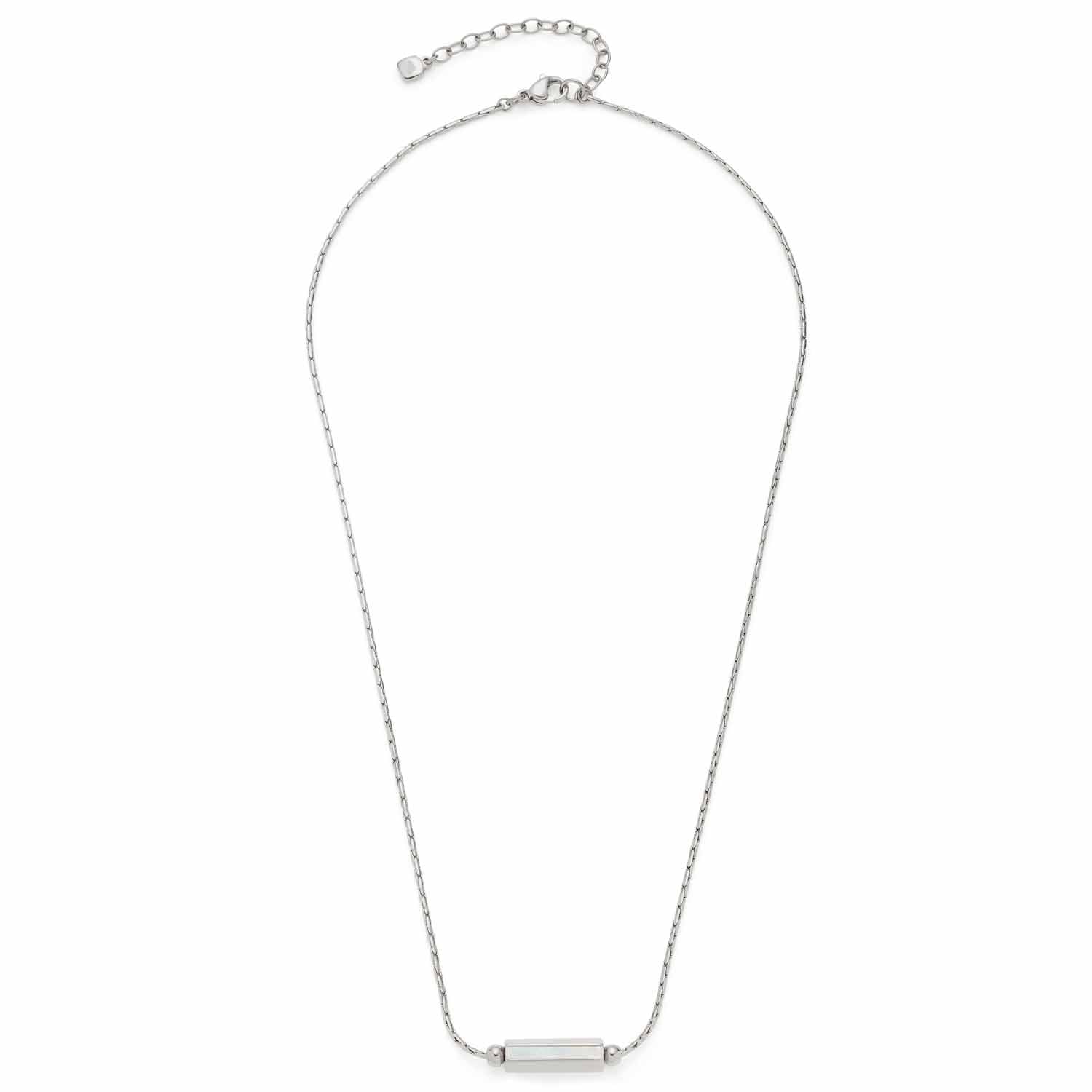 leonardo-pilea-collier-argent-45-cm-perle-nacre-gravable image 1
