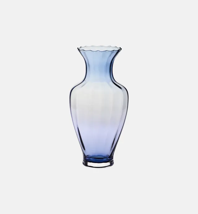 krosno-vases-vase-bleu-stri-42-cm-amphore image 1