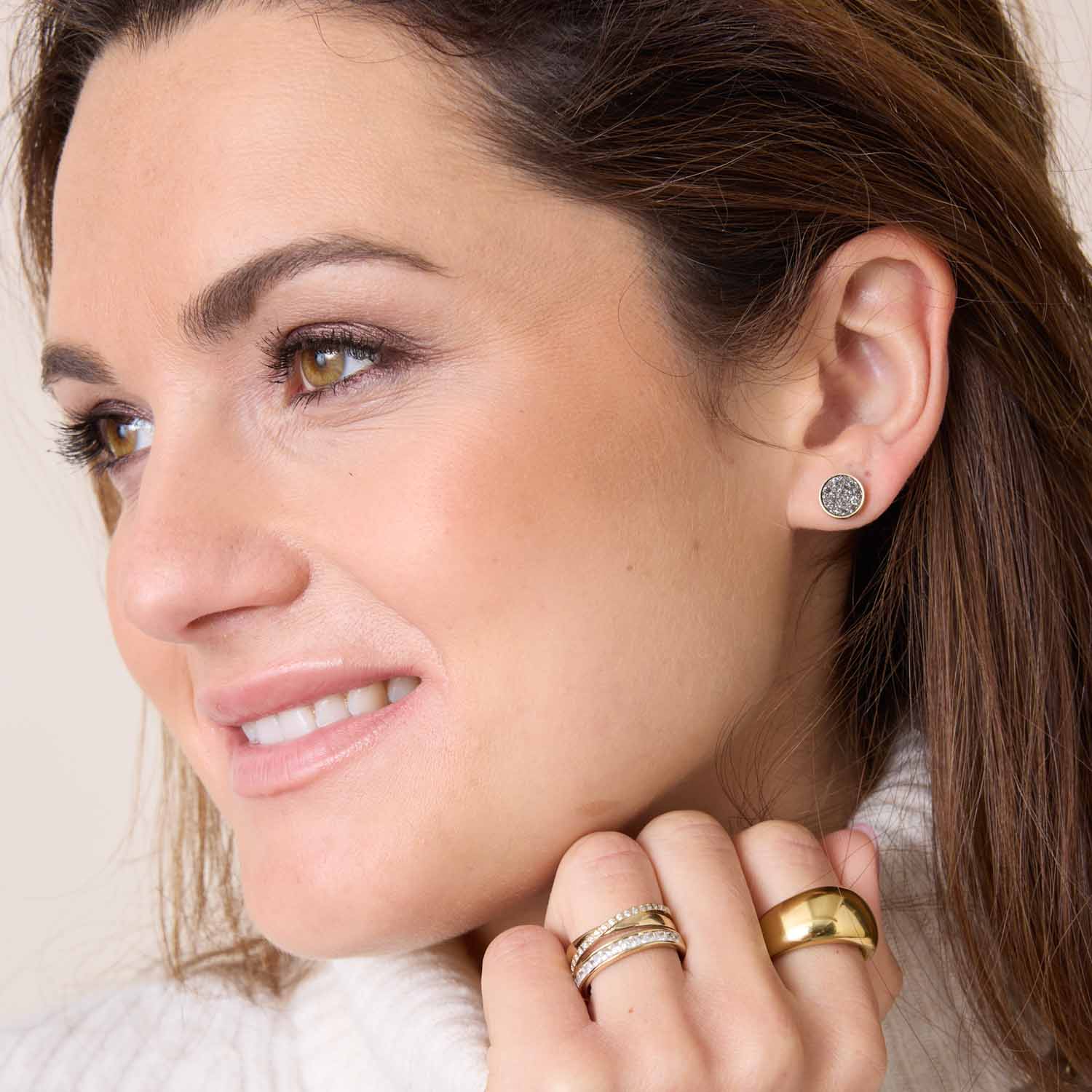 leonardo-catherine-clous-d-oreilles-argent-demi-coque image 2