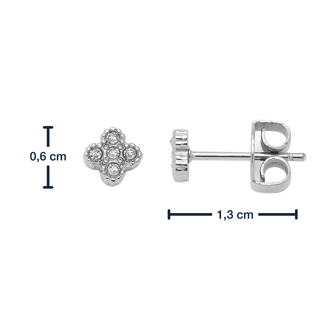 leonardo-lisette-clous-d-oreilles-ciao-argent-fleur-zirconia image 4