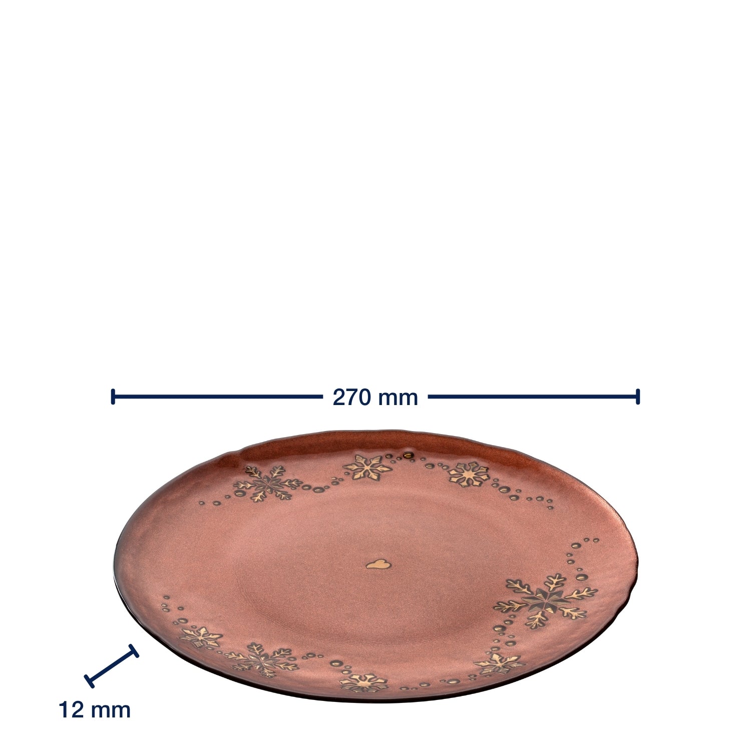 leonardo-autentico-assiette-rouge-27-cm-flocon-or-noel image 3