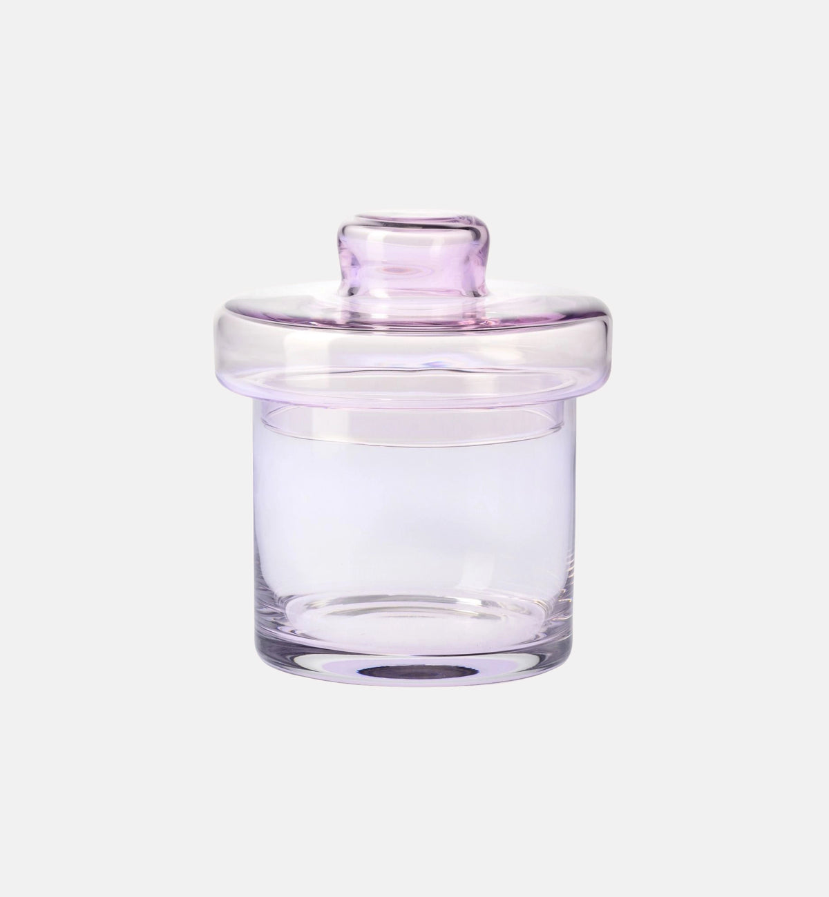 krosno-bocal-avec-couvercle-rose-quartz-21-5-cm-verre image 1
