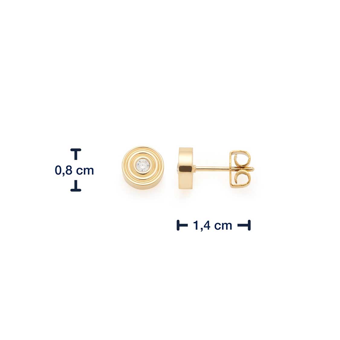 leonardo-isabelle-clous-d-oreilles-dor-zirconia-blanc image 4