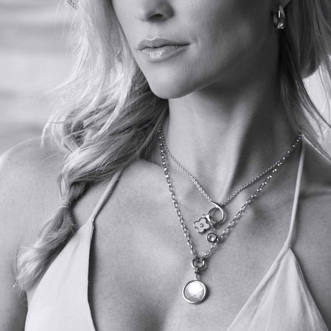 leonardo-clip-mix-bluna-pendentif-tr-fle-nacre-argent image 2