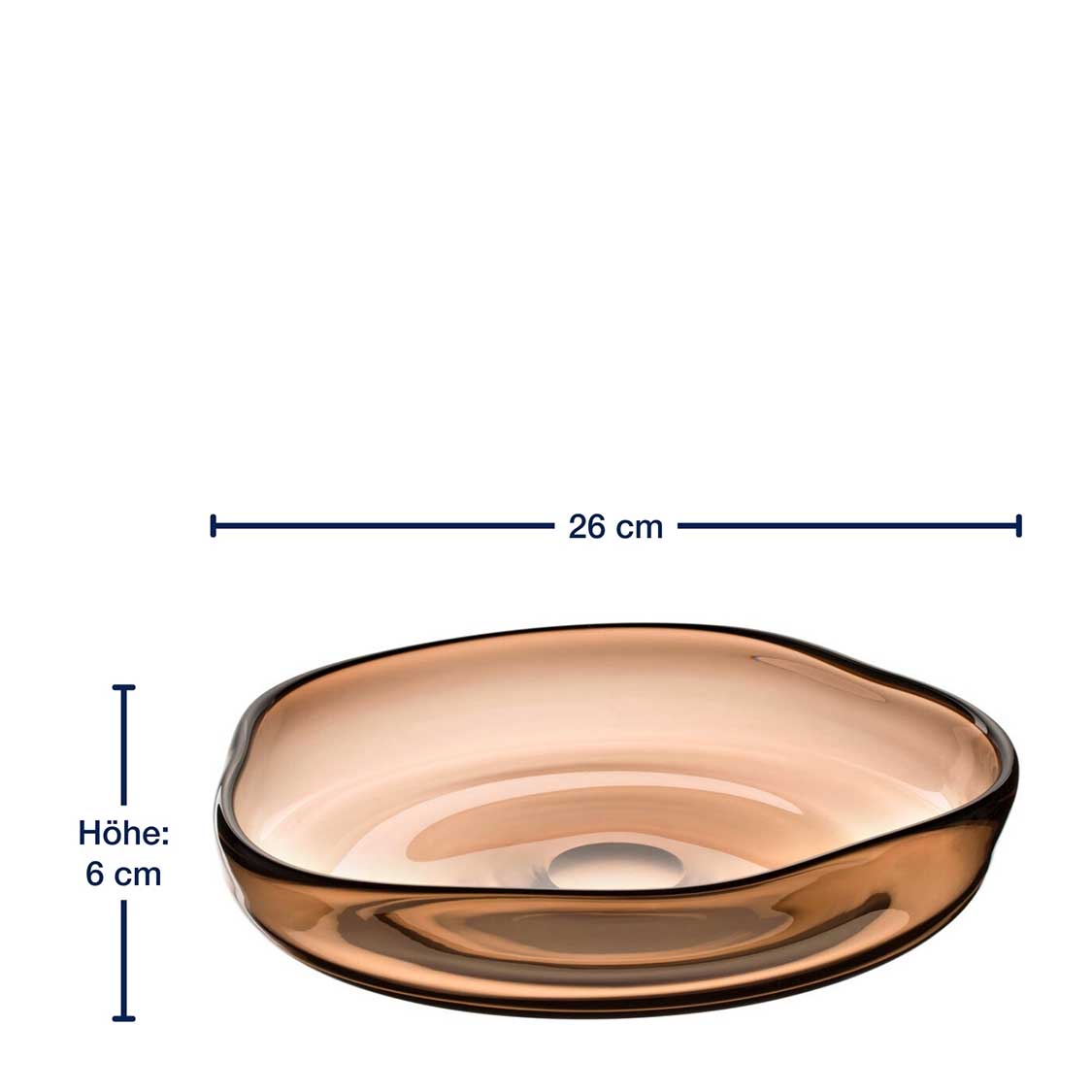leonardo-hazel-coupe-d-corative-26-cm-marron-verre image 3