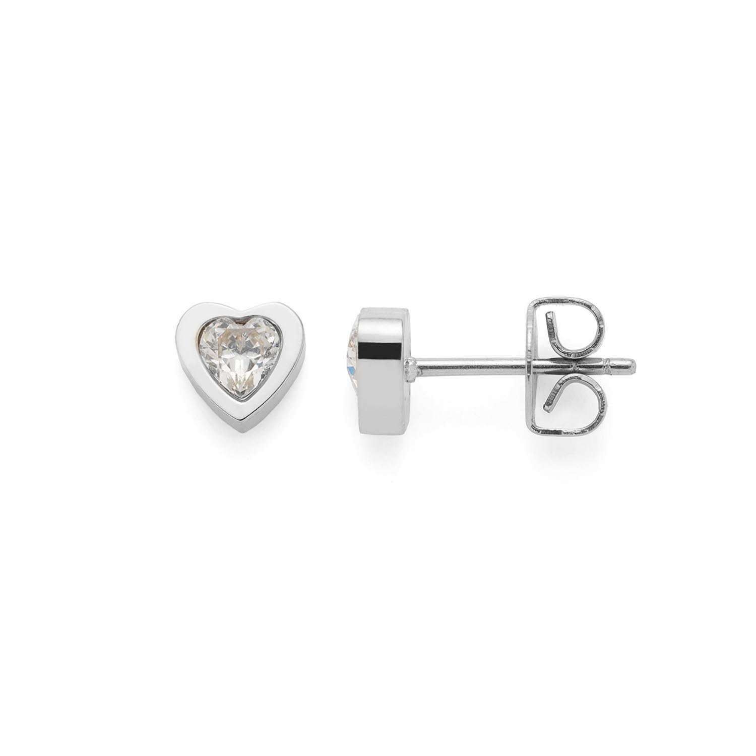 leonardo-christie-ciao-clous-d-oreilles-c-ur-argent-s image 1