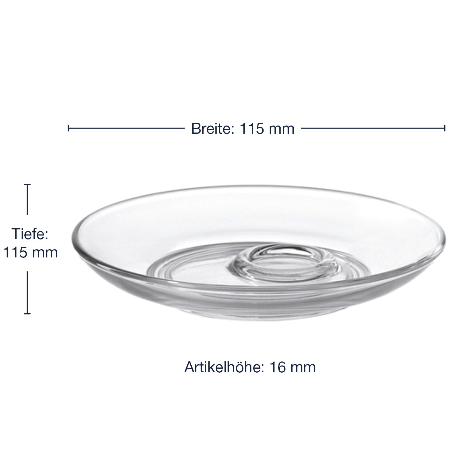 leonardo-senso-soucoupe-verre-12-cm-lot-de-6-transparent image 2