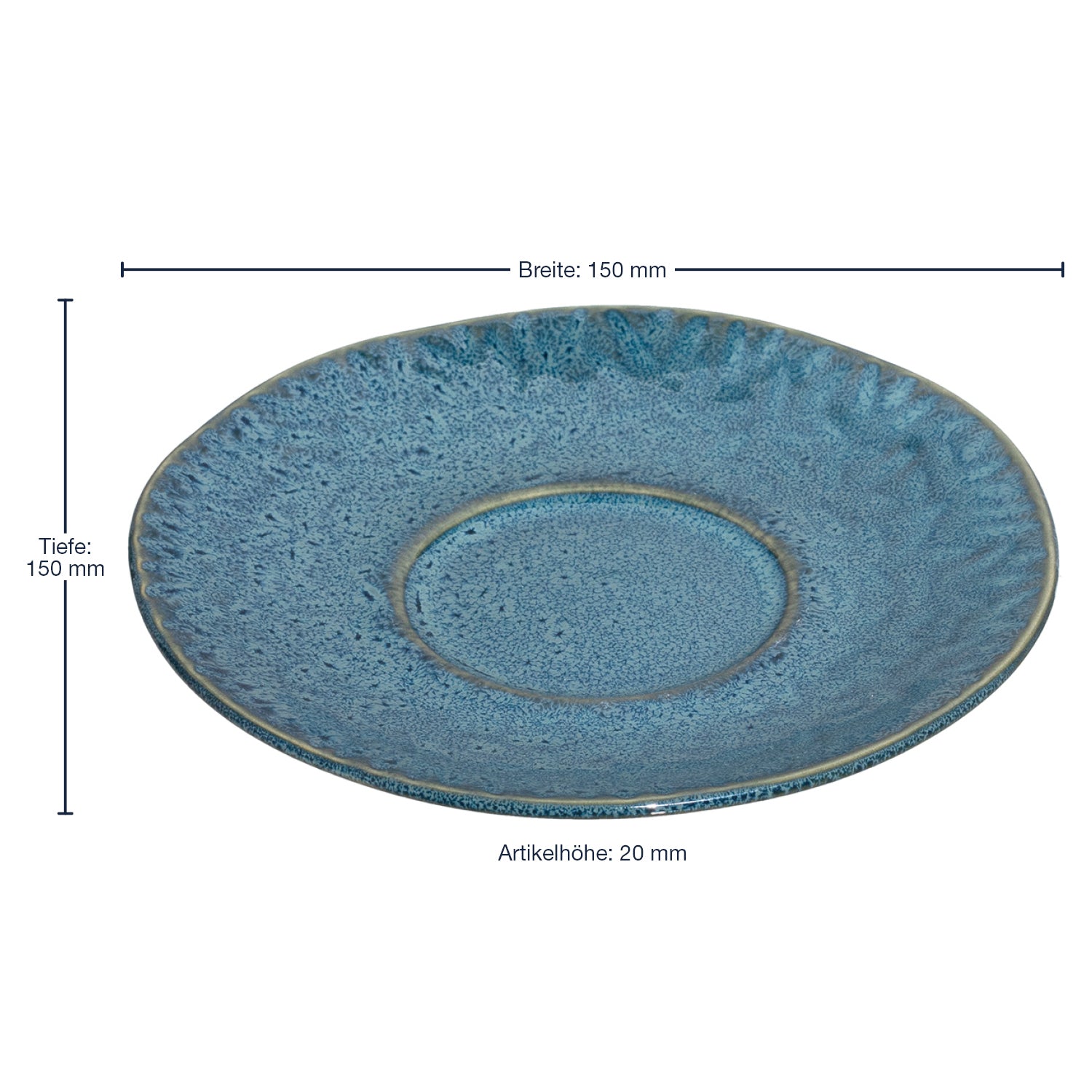 leonardo-matera-sous-tasse-15-cm-bleue-lot-4 image 2