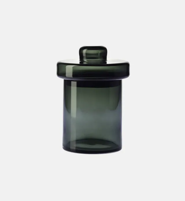 krosno-jars-bocal-graphite-27-cm-avec-couvercle-cristal image 1