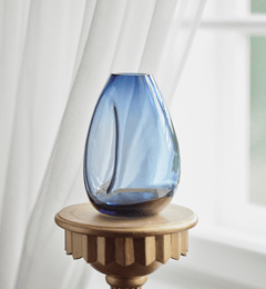 krosno-flow-vase-bleu-marine-20-cm-cristal-gemstone image 8