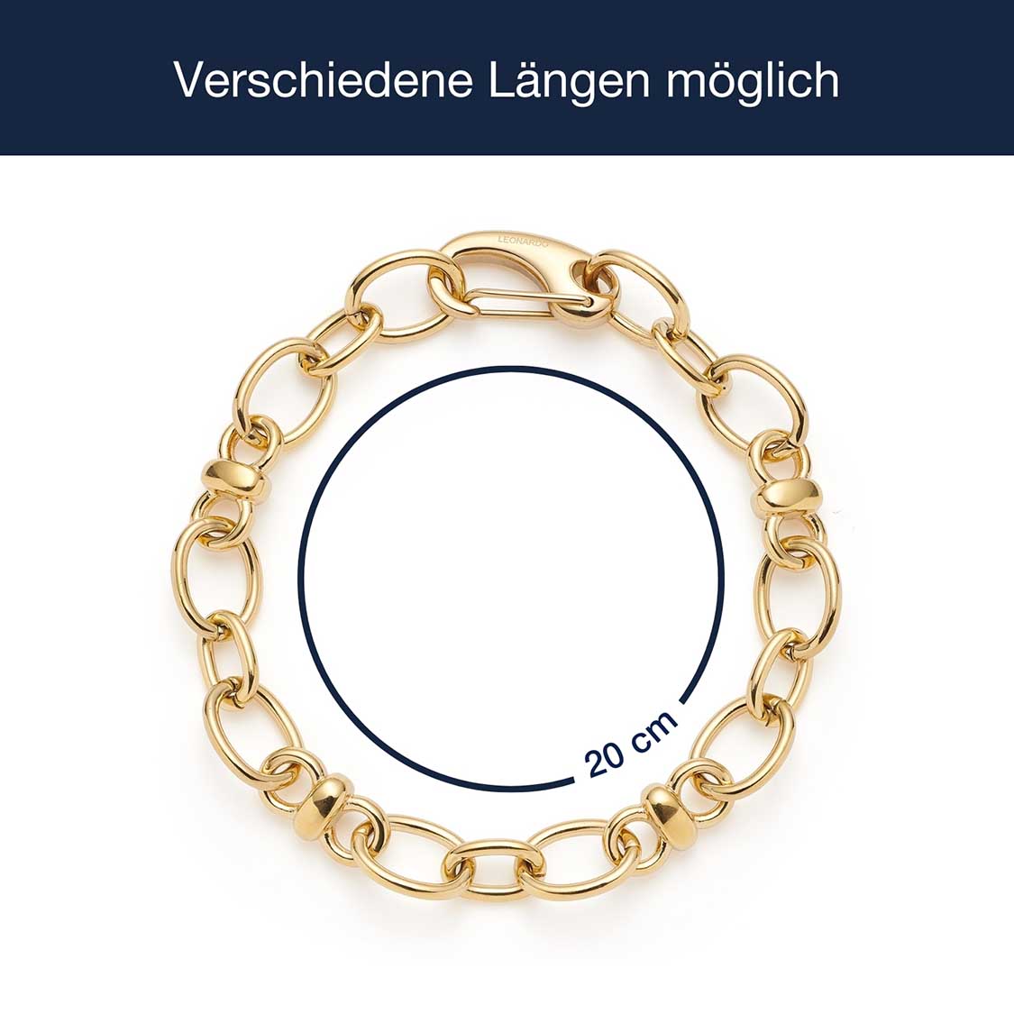 leonardo-virginia-bracelet-dor-maillons-ovales image 4