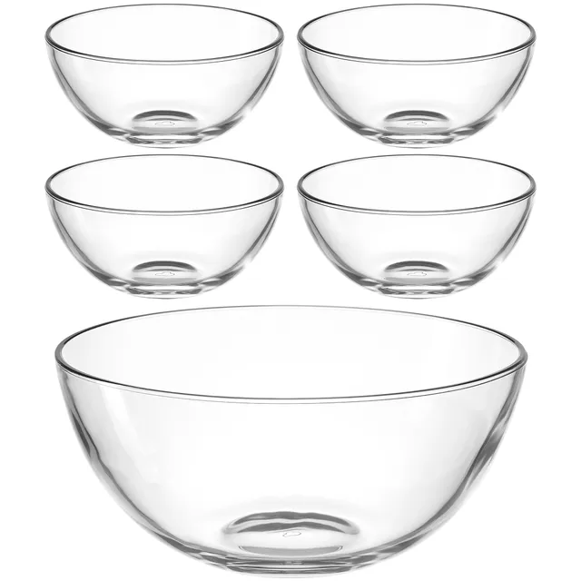 leonardo-cucina-set-5-saladiers-en-verre-transparent image 1