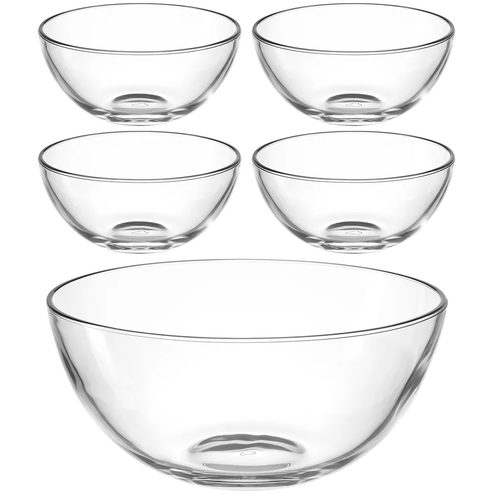 leonardo-cucina-set-5-saladiers-en-verre-transparent image 1
