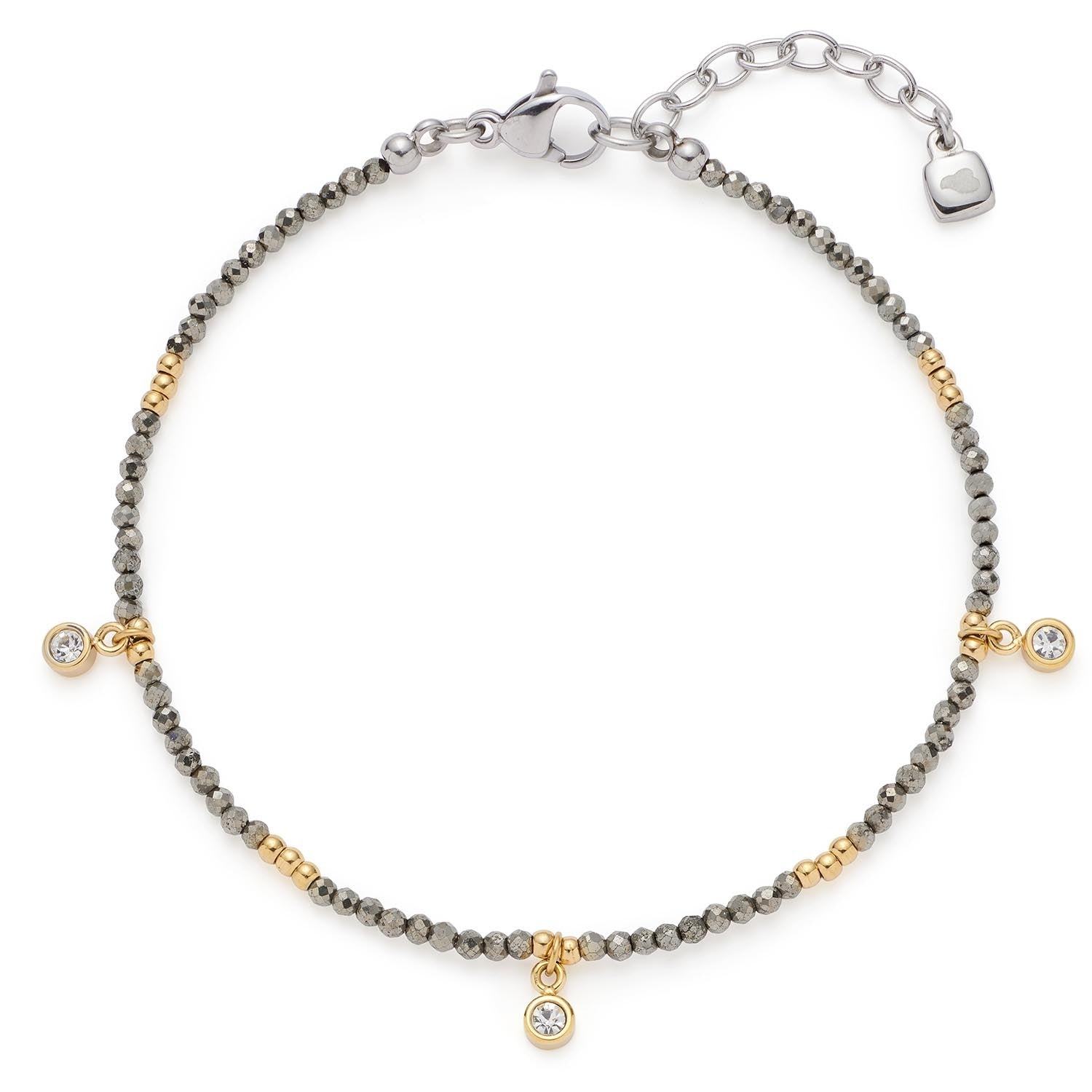 leonardo-anna-ciao-bracelet-pyrite-dor-pierres image 1