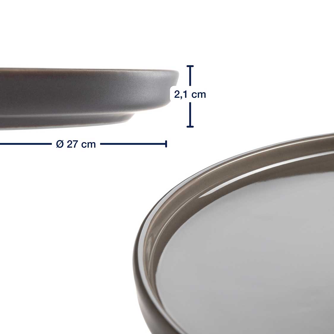 leonardo-roma-assiette-c-ramique-27-cm-taupe-lot-de-6-micro-ondes image 3