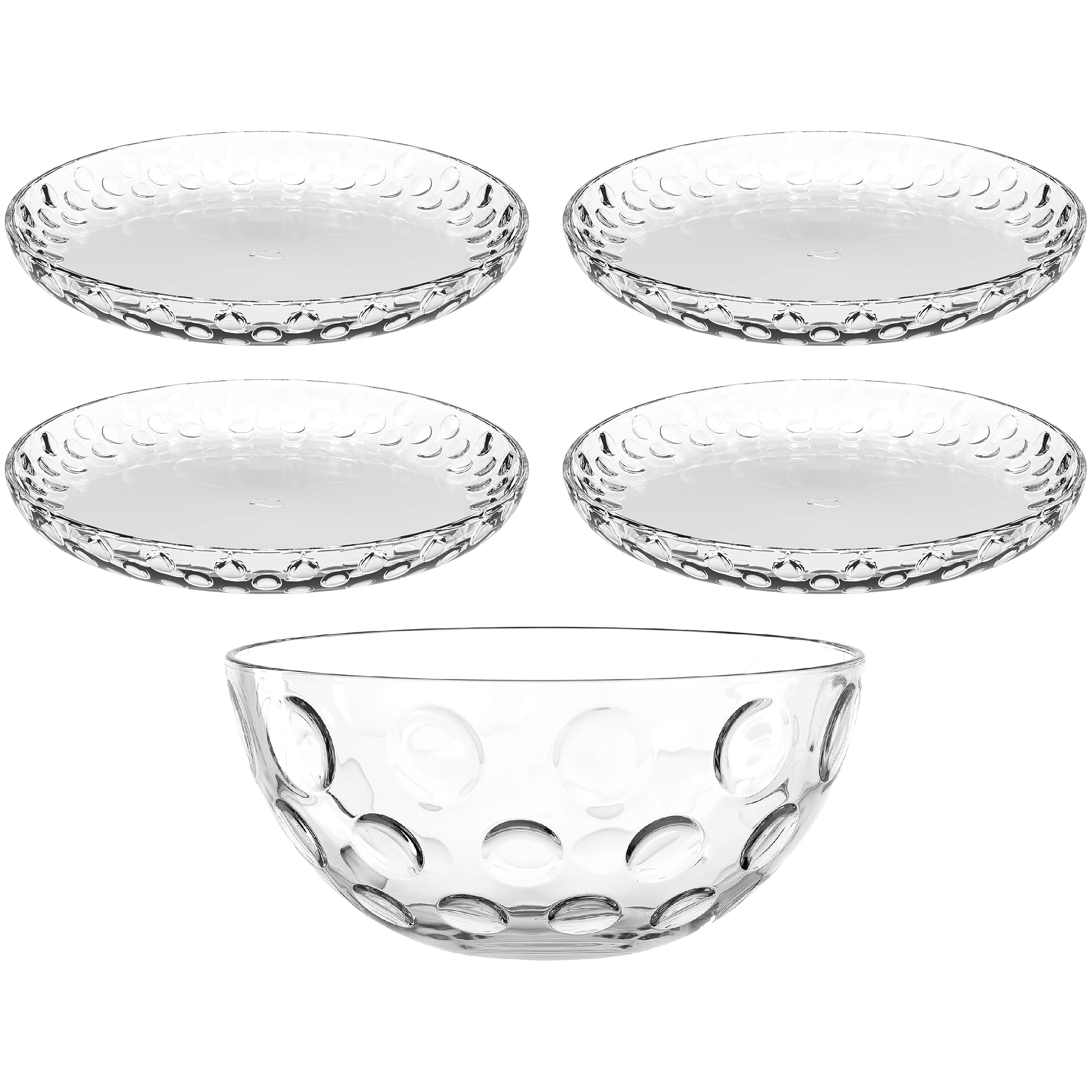 leonardo-cucina-optic-service-verre-5-pi-ces-transparent image 1