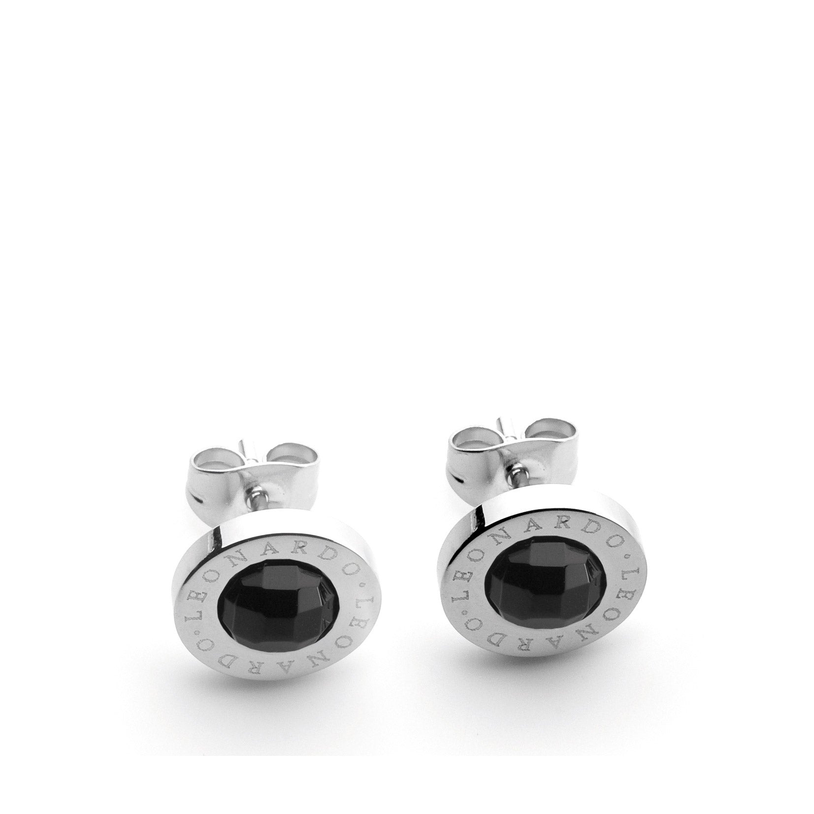 leonardo-matrix-clous-d-oreilles-noir-pierre-facett-e image 2