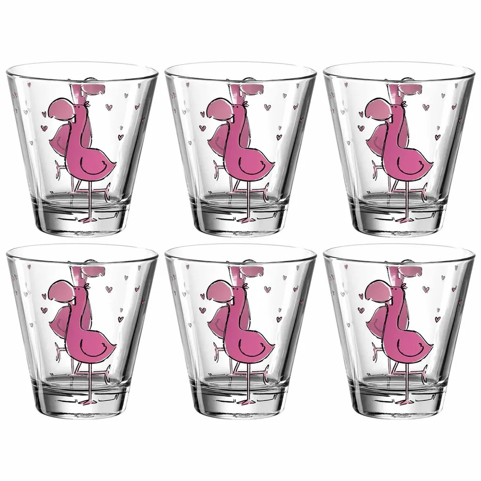 leonardo-bambini-verre-enfant-flamingo-215-ml-lot-6 image 1