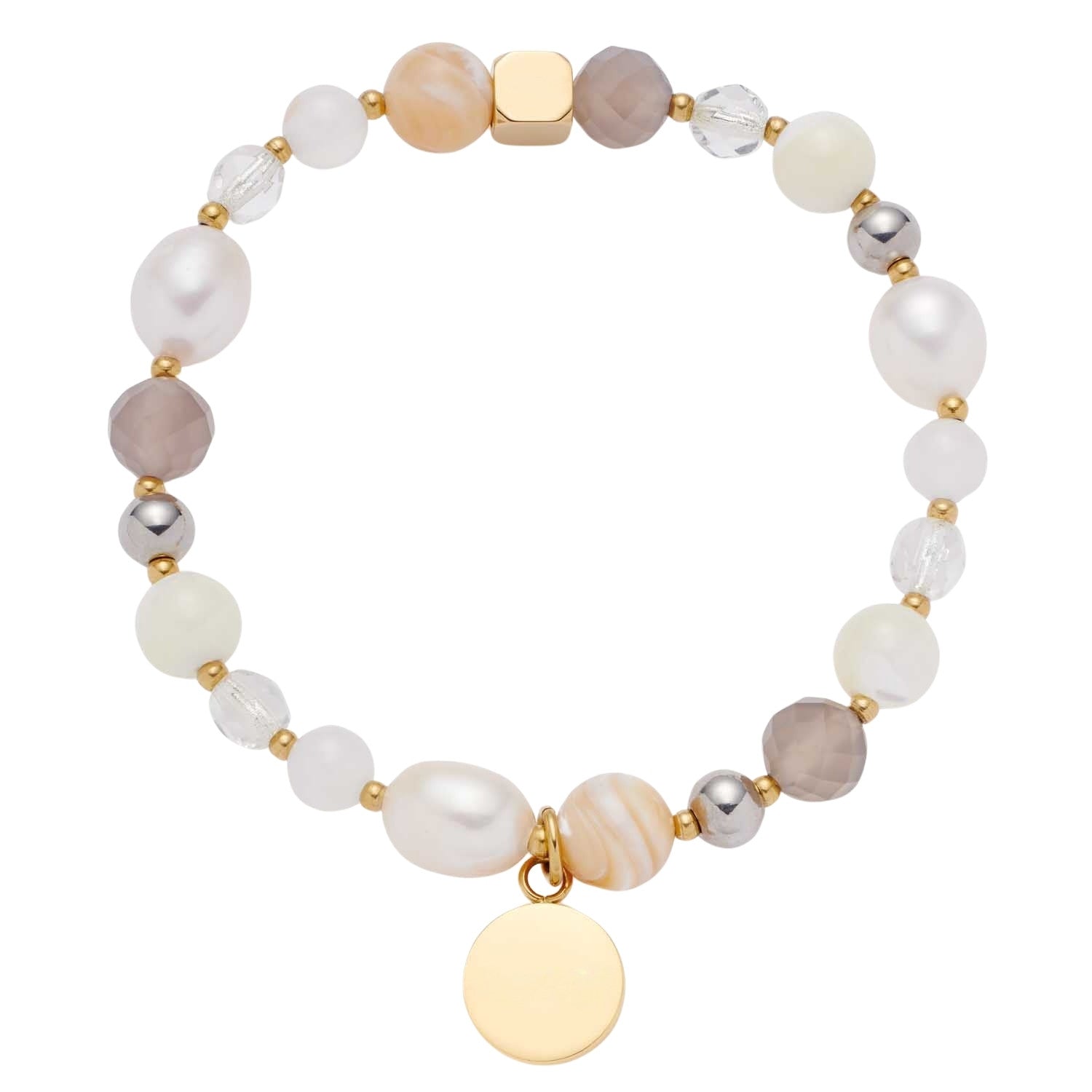 leonardo-hope-bracelet-bicolore-gravure-perles image 2