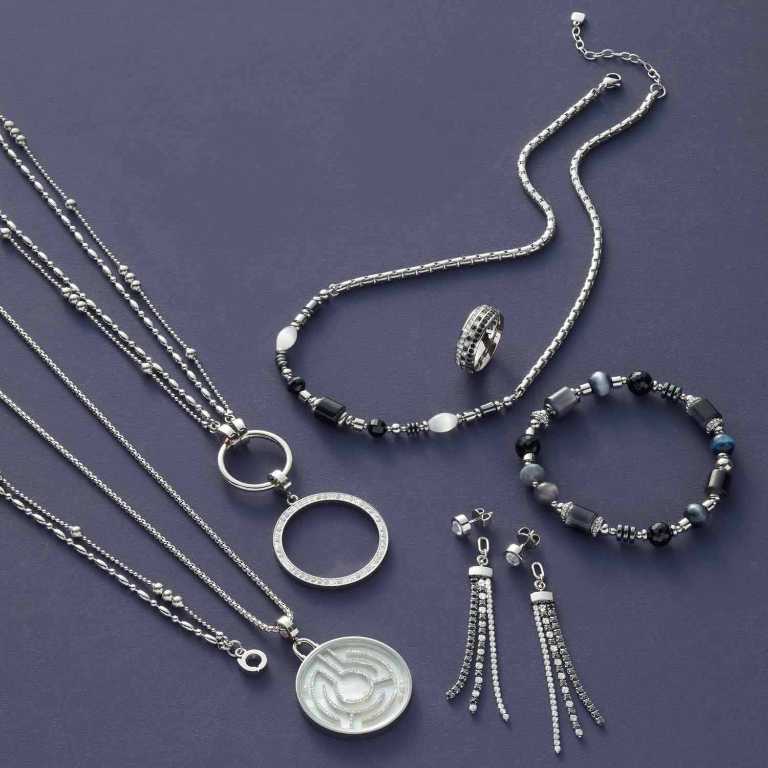 leonardo-casoria-bracelet-argent-perles-grises image 5