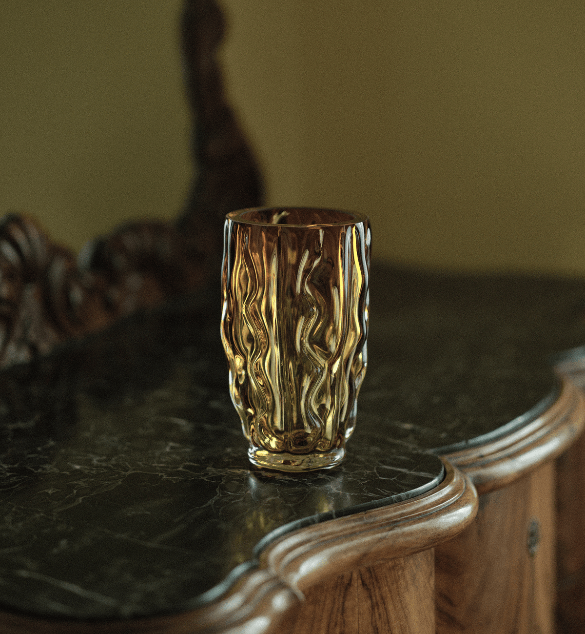 krosno-palace-3950-vase-cristal-ambre-20-5-cm image 2