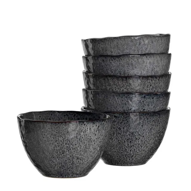 leonardo-matera-bol-c-ramique-anthracite-15-cm-lot-6 image 1