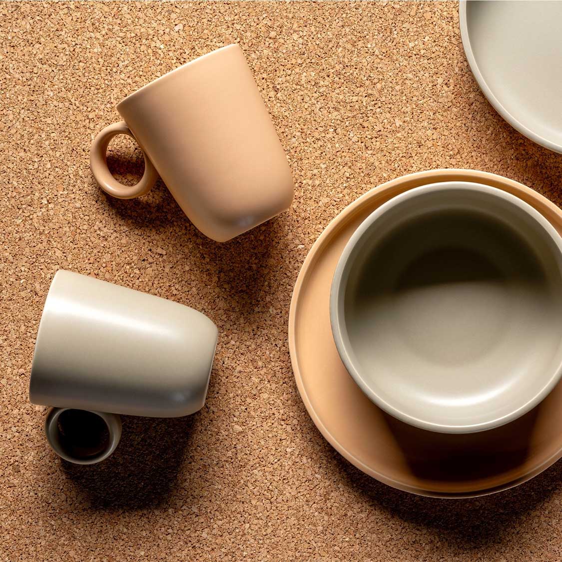 leonardo-roma-tasse-c-ramique-beige-400-ml-lot-6-fait-main image 5