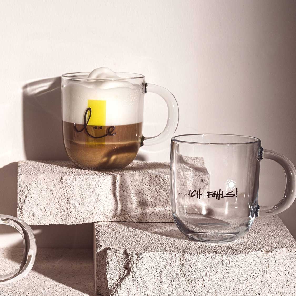 leonardo-emozione-tasse-en-verre-smile-400-ml-jaune image 6