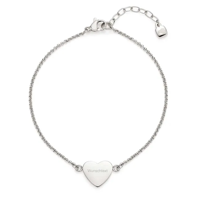 leonardo-kelly-bracelet-c-ur-gravable-argent image 1