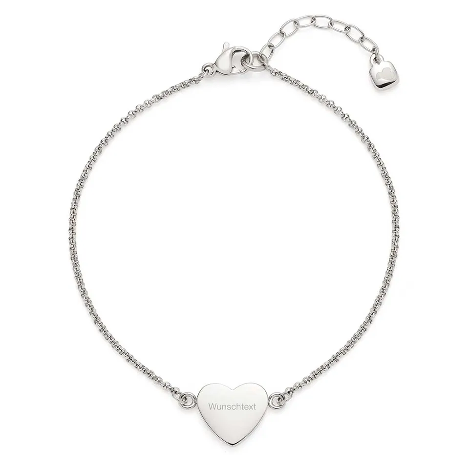 leonardo-kelly-bracelet-c-ur-gravable-argent image 1