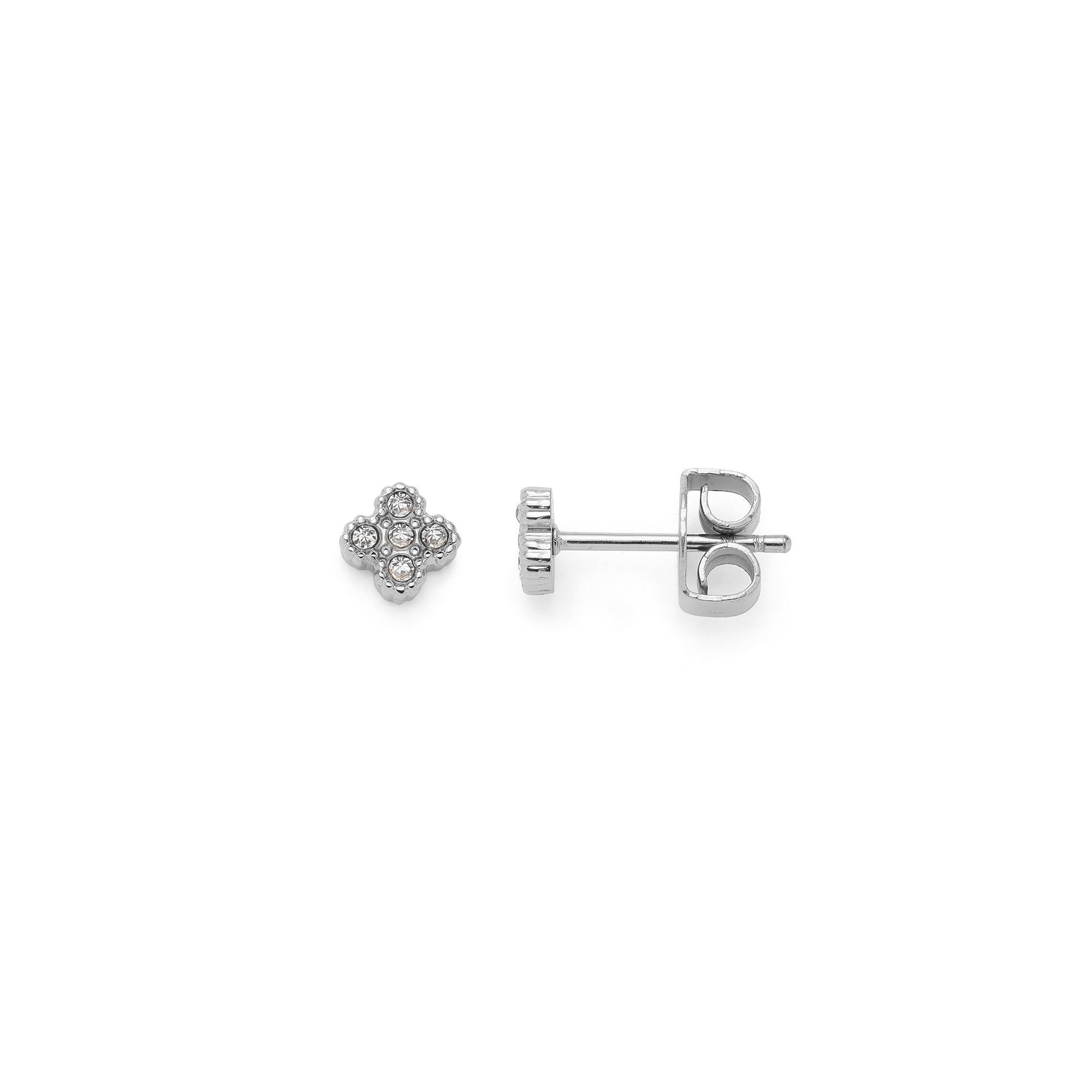 leonardo-lisette-clous-d-oreilles-ciao-argent-fleur-zirconia image 1