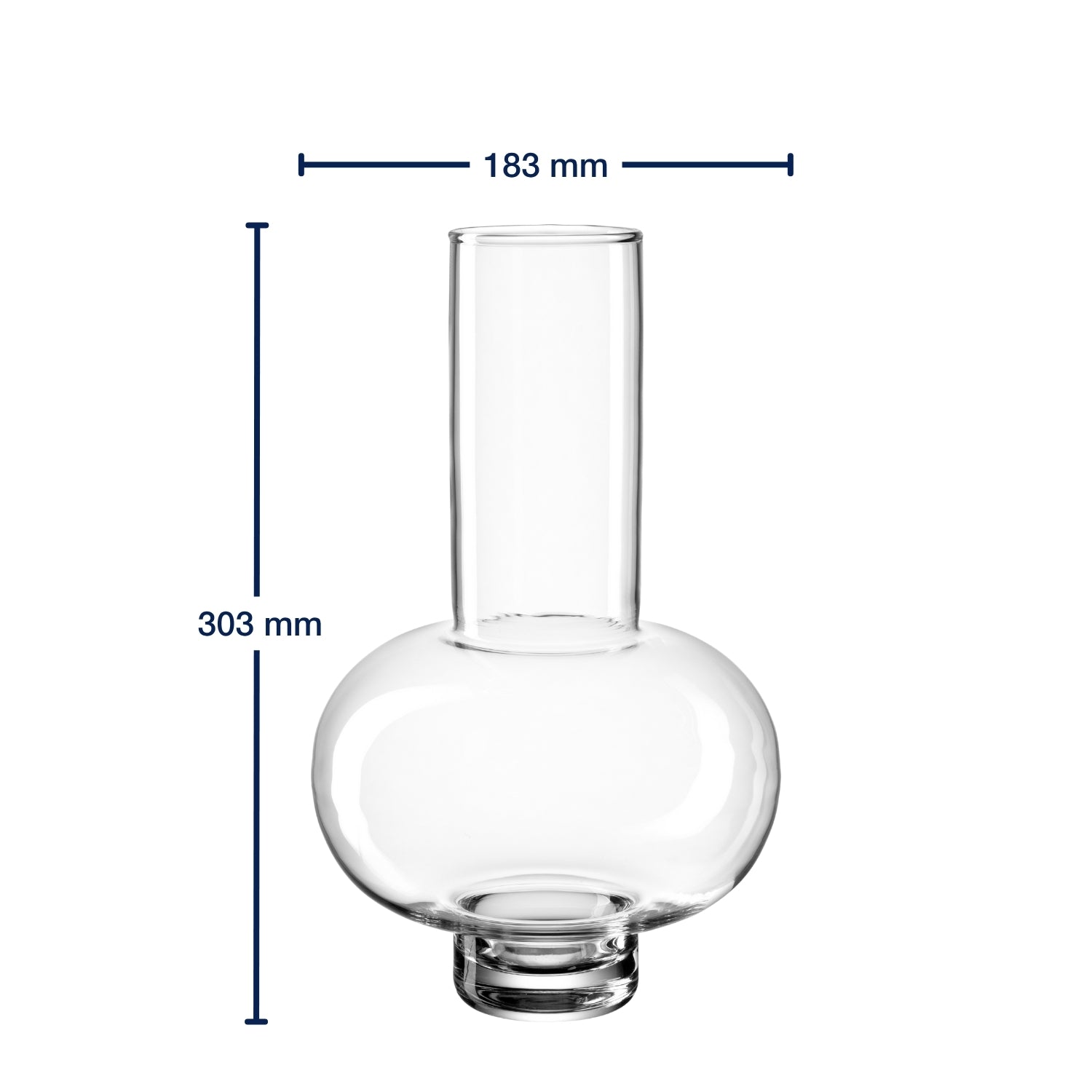 leonardo-vernazza-vase-en-verre-30-cm-transparent image 3