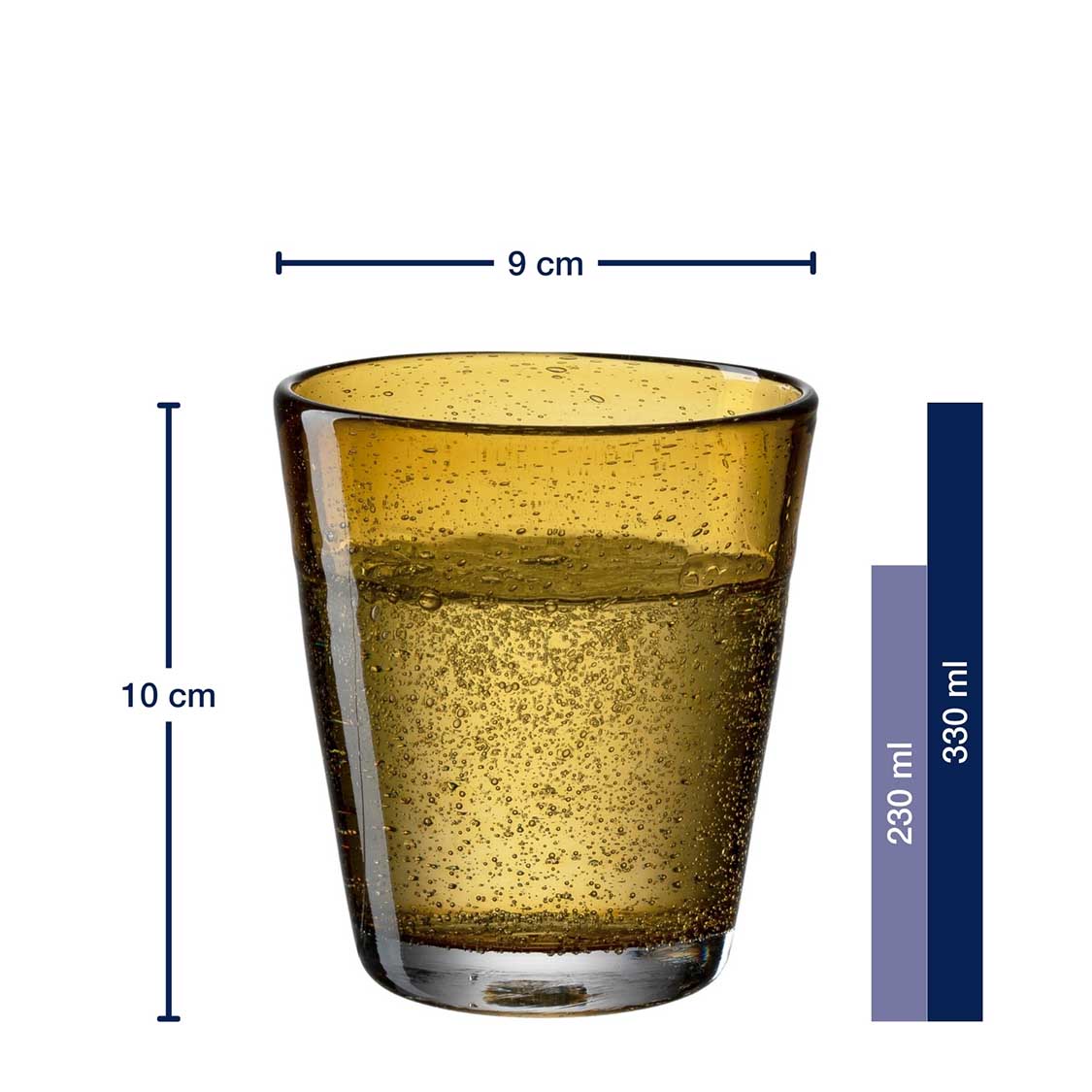 leonardo-burano-verre-eau-330-ml-ambre-lot-de-6-fait-main image 3