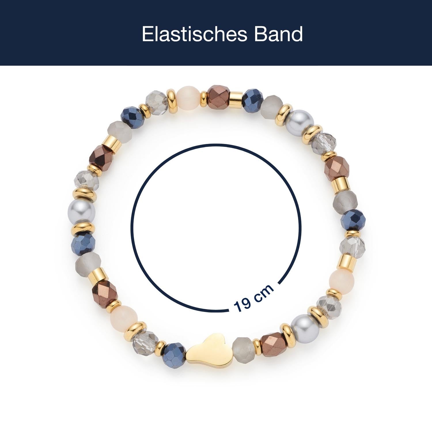 leonardo-sylvie-bracelet-perles-bleu-nuit-dor image 4