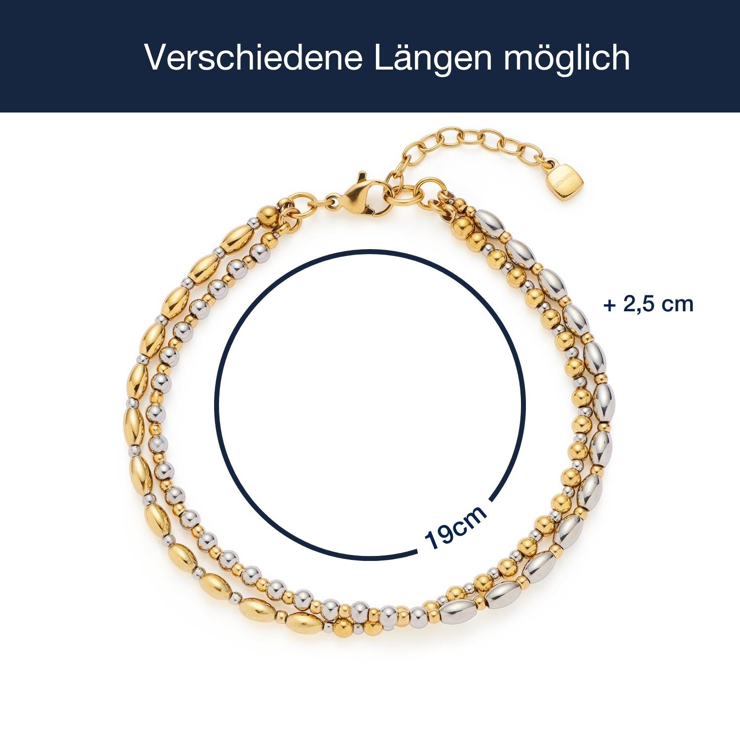 leonardo-sabrina-bracelet-bicolore-perles-19-cm image 4