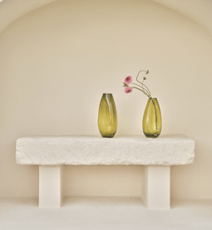 krosno-flow-vase-olive-32-cm-cristal image 7