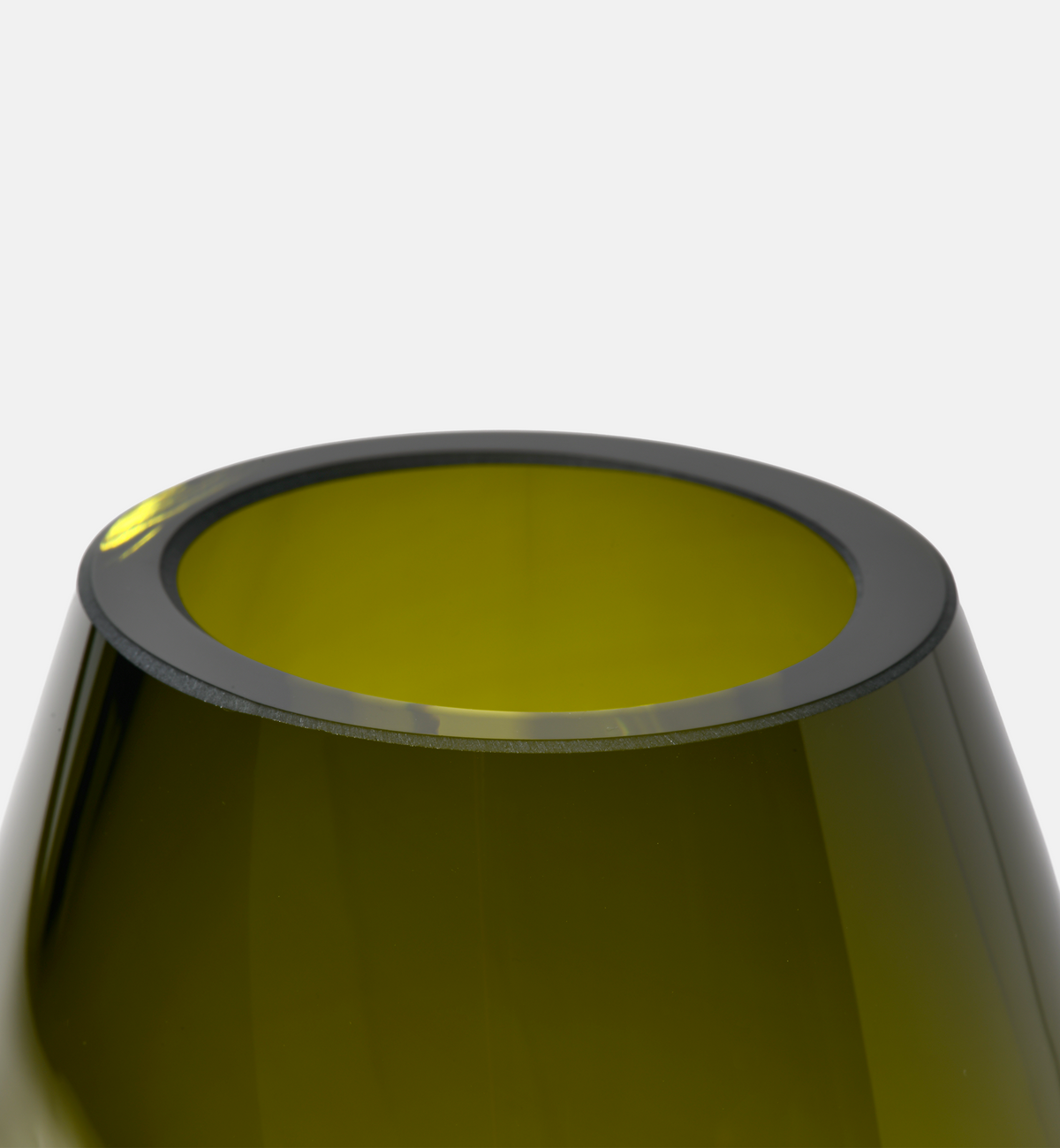 krosno-flow-vase-olive-32-cm-cristal image 3