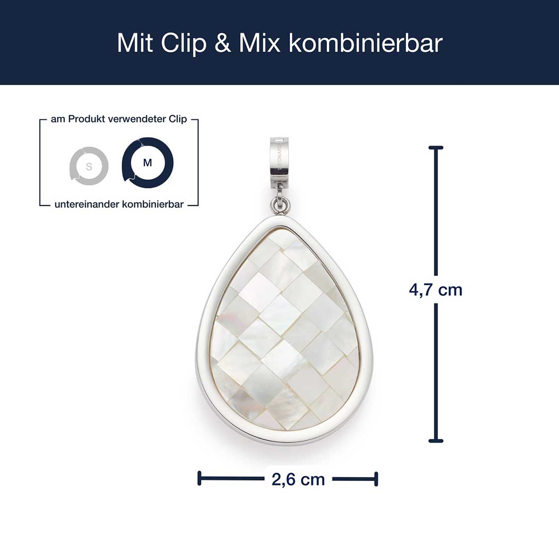 leonardo-ira-clip-mix-pendentif-nacre-argent image 4