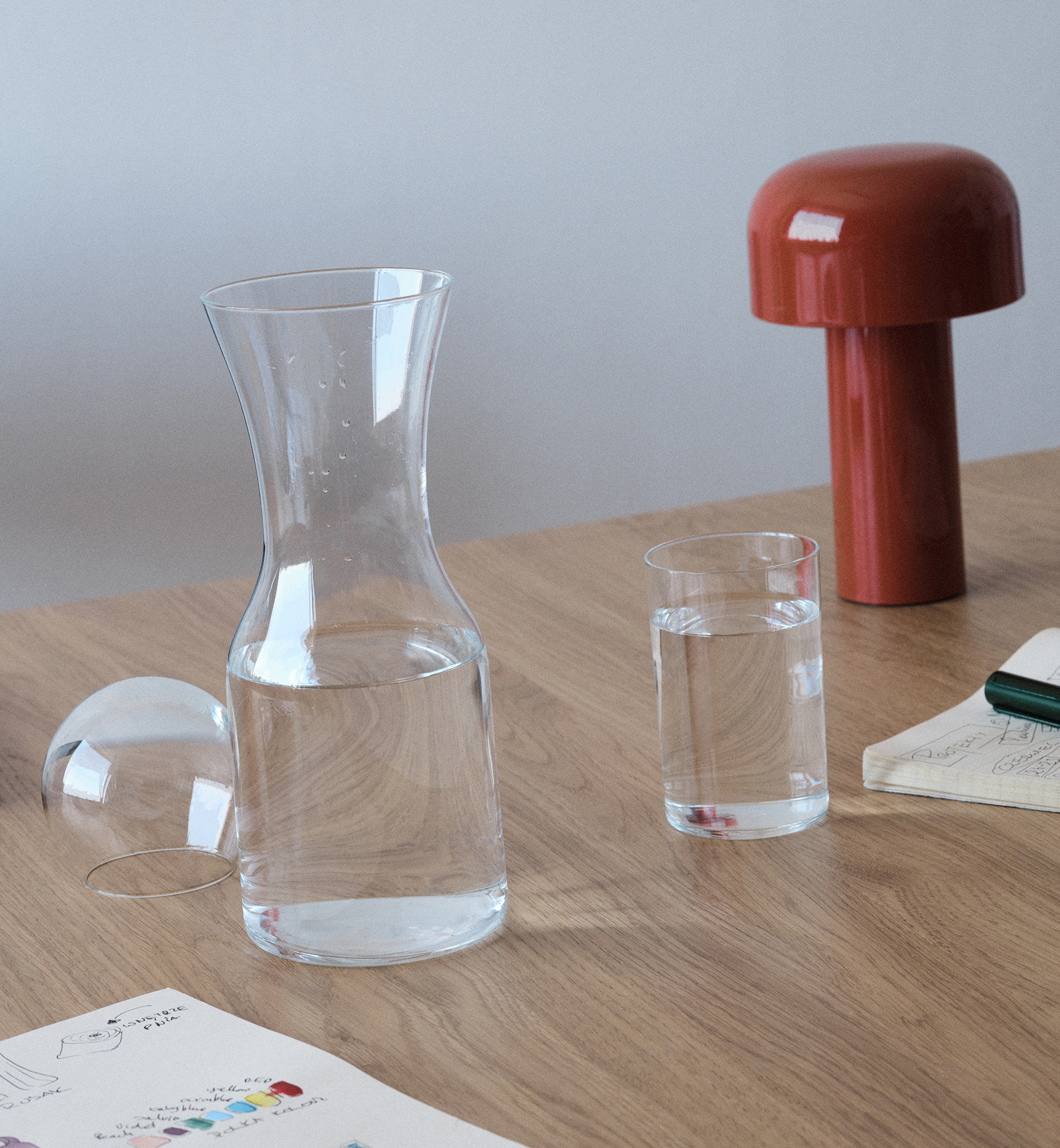 krosno-carafe-eau-jus-900-ml-verre-transparent-bec-verseur image 5