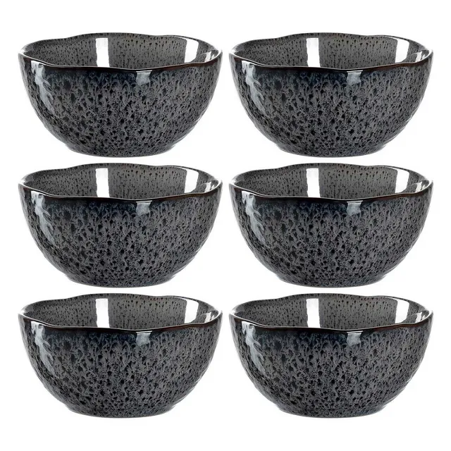 leonardo-matera-bol-c-ramique-anthracite-12-cm-lot-6 image 1