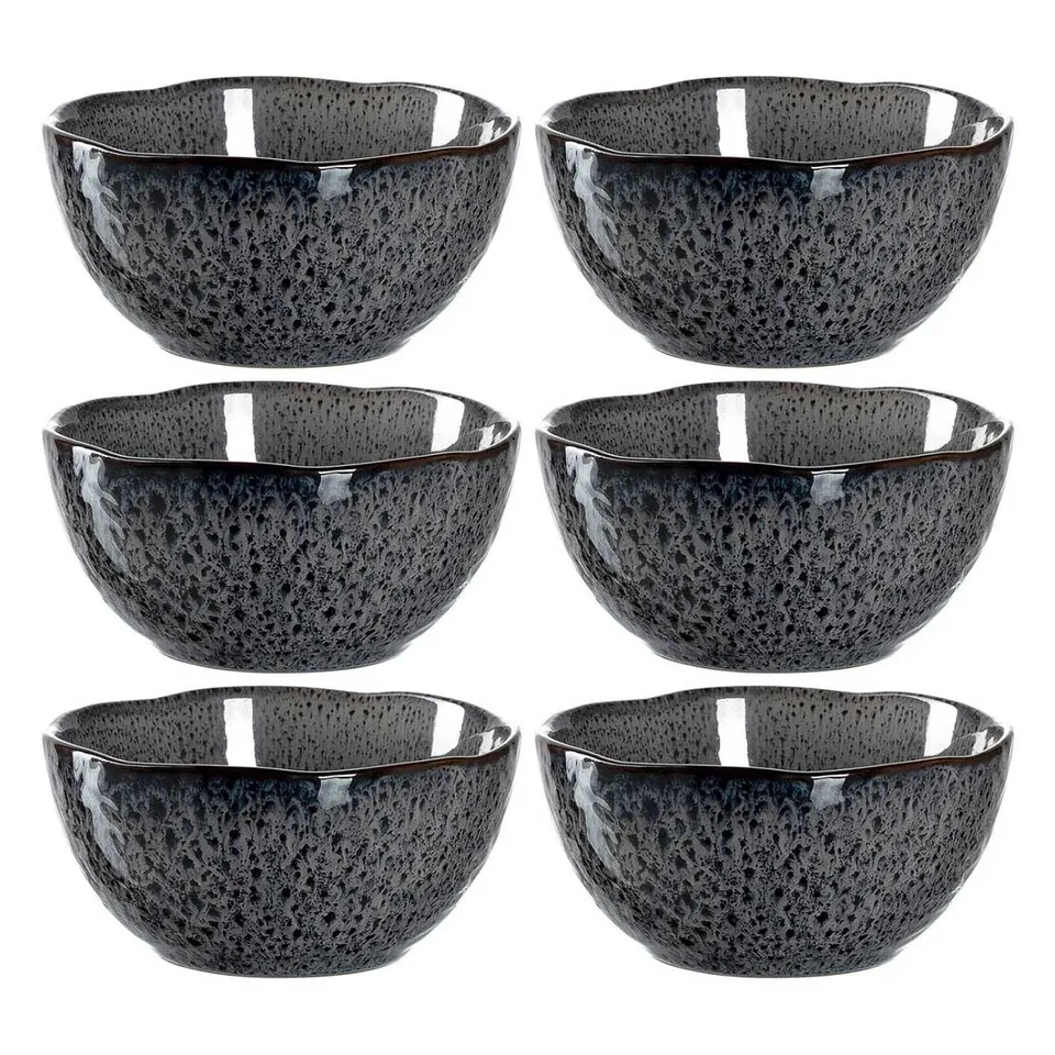 leonardo-matera-bol-c-ramique-anthracite-12-cm-lot-6 image 1