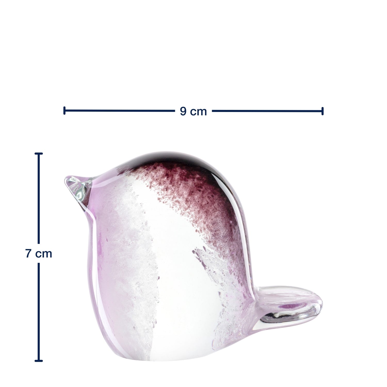 leonardo-vivace-oiseau-d-coratif-verre-7-cm-ros image 2