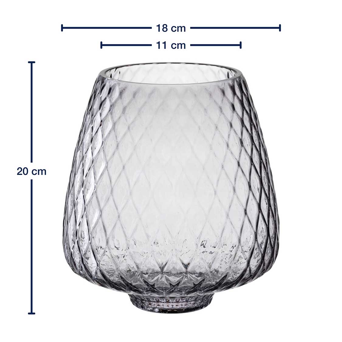 leonardo-giulia-photophore-verre-gris-20-cm-fait-main image 3