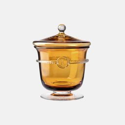 krosno-bocal-en-verre-ambr-avec-couvercle-30-cm image 3