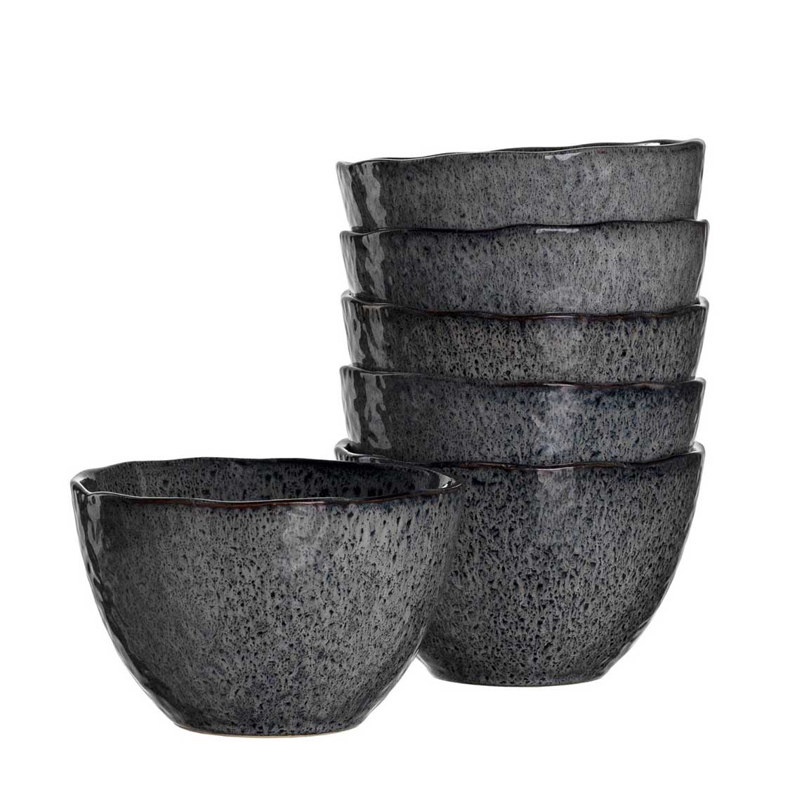 leonardo-matera-bol-c-ramique-anthracite-15-cm-lot-6 image 1