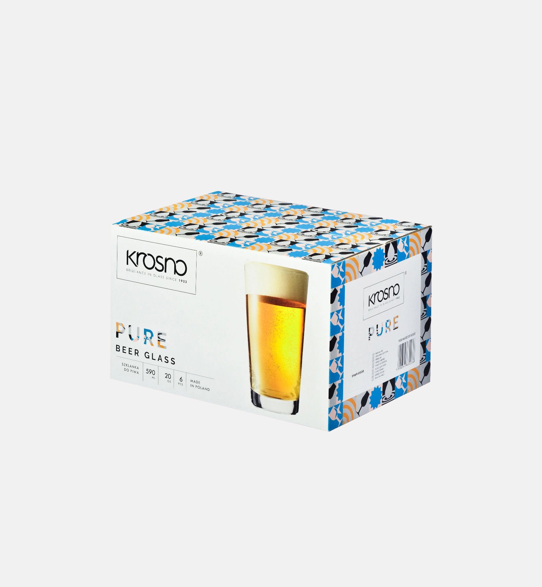 krosno-pure-verres-bi-re-530-590-ml-lot-transparent image 4