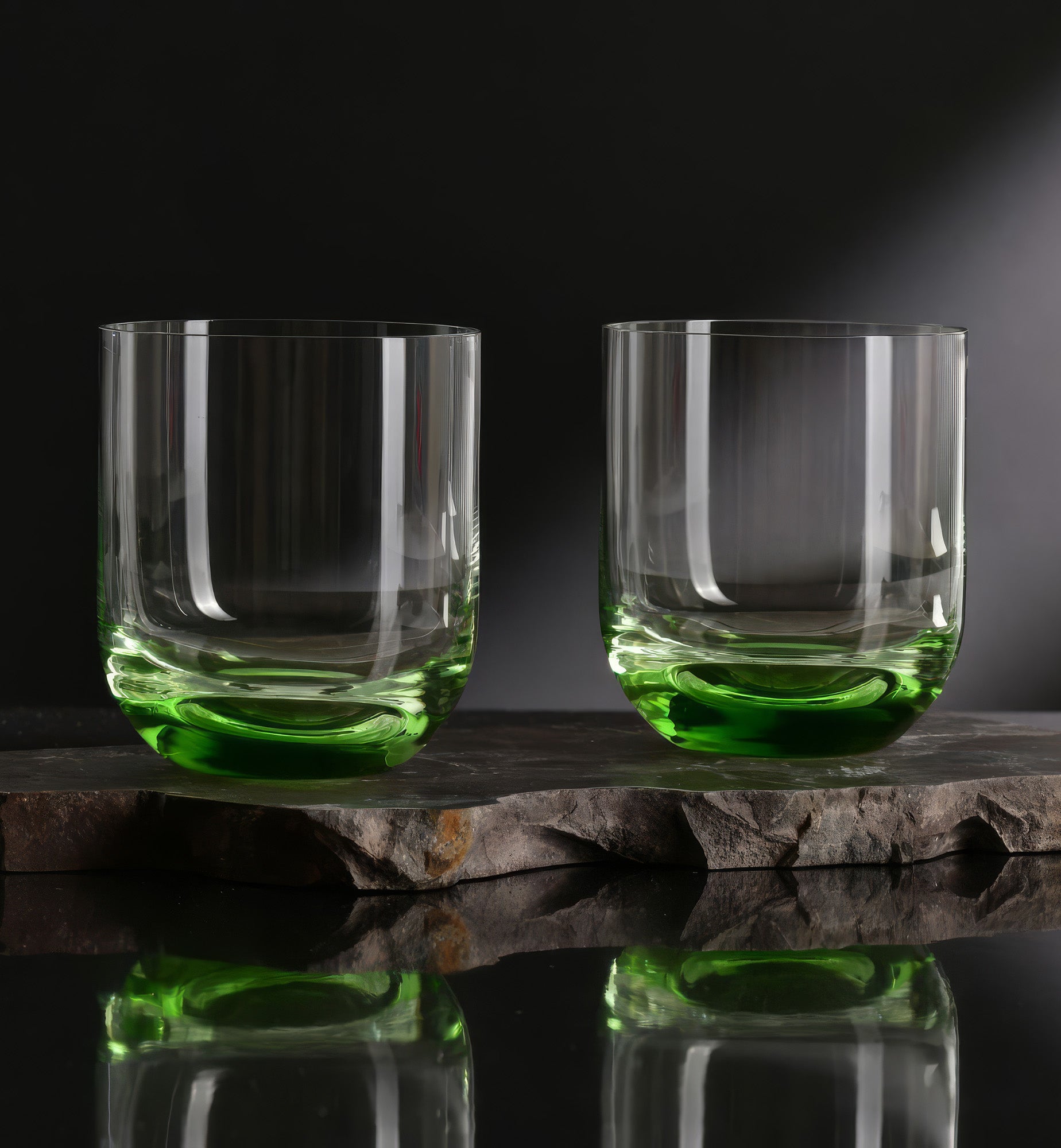 krosno-sunset-verre-bas-cristal-vert-olive-360-ml image 3