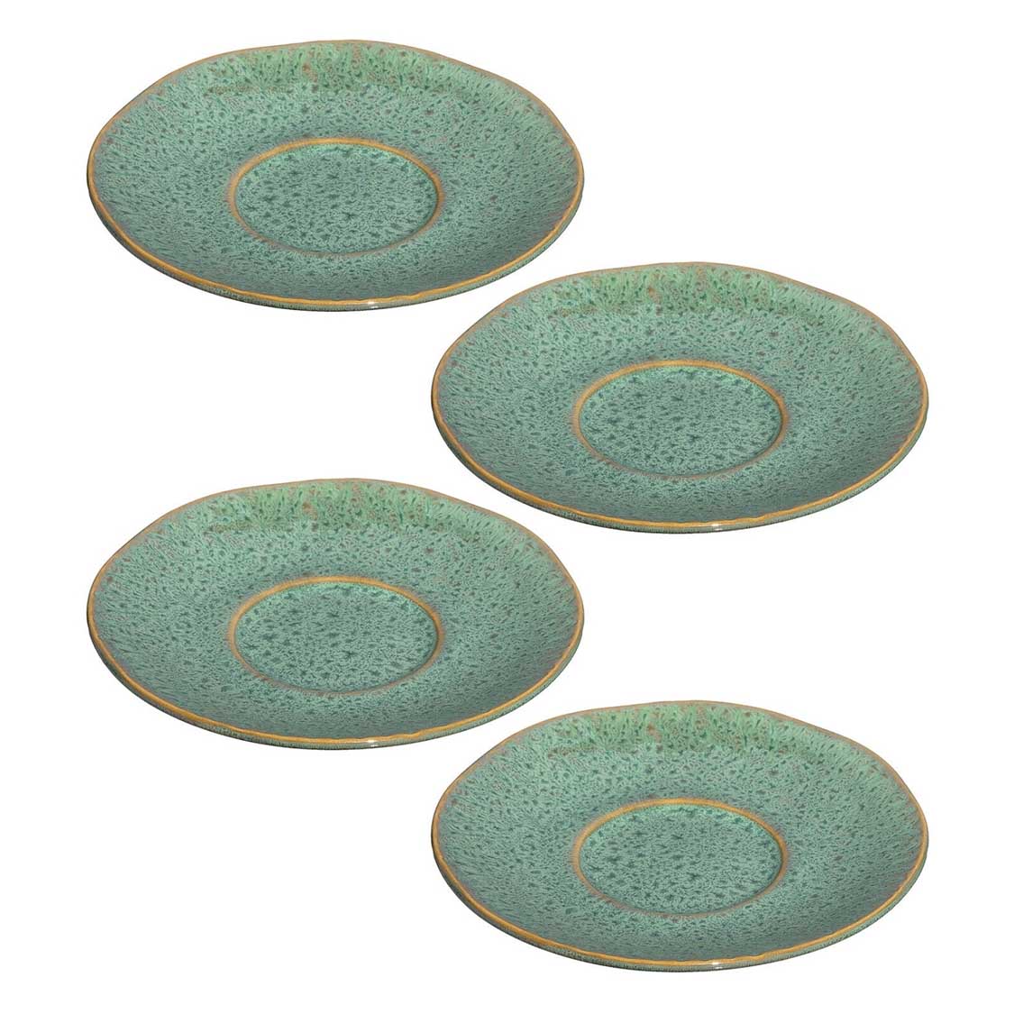 leonardo-matera-soucoupe-vert-15-cm-c-ramique-lot-de-4 image 1